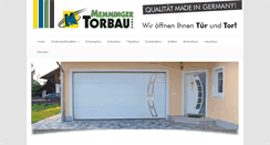 Desktop Screenshot of memminger-torbau.de